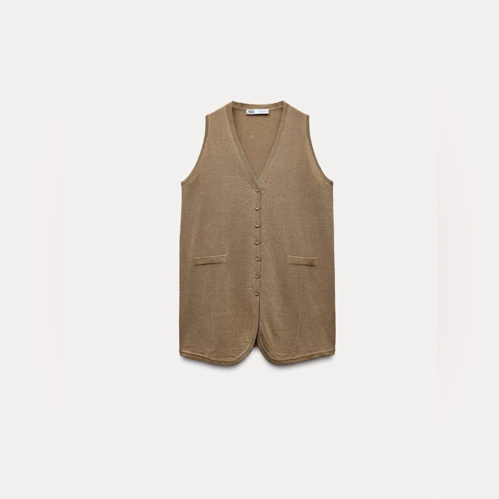 Zara Beige Knit Vest with Knit Pants